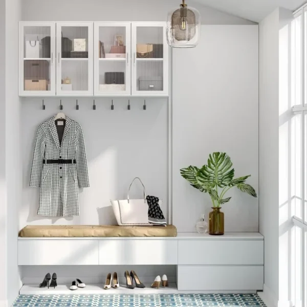 Kitchen Cabinets, Laundry Wall Mounted Storage Cabinets with Acrylic Soft Glass Doors, Easy to Install, Cabinets Kitchen - Image 3