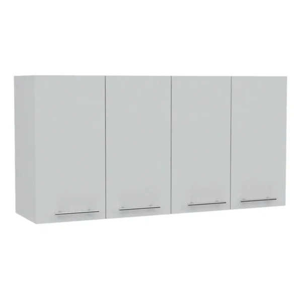 120 Wall Cabinet , Four Doors, Two Cabinets, Two Shelves White - Image 4
